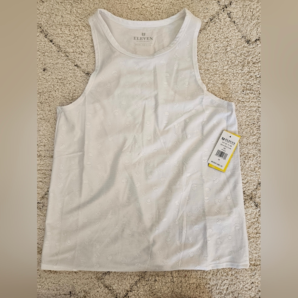 $88 Medium Eleven Break Point Tank White